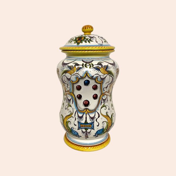 RM107A 28 - Pharmacy pot with the medici coat of arms cm 28H